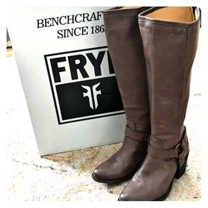 Frye Tabitha Harness Tall boots size 9.5 grey M